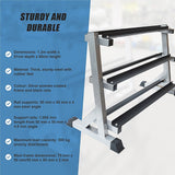 3 Tier Dumbbell Rack for Dumbbell Weights Storage - Low Angle