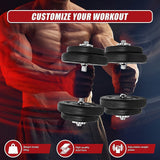 20KG Dumbbell Adjustable Weight Set