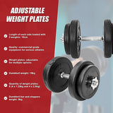 20KG Dumbbell Adjustable Weight Set