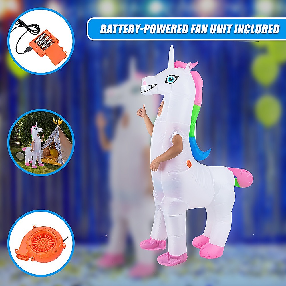 Giant Unicorn Fancy Dress Fan Inflatable Costume Suit