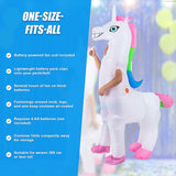 Giant Unicorn Fancy Dress Fan Inflatable Costume Suit - Extra Image