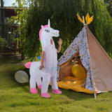 Giant Unicorn Fancy Dress Fan Inflatable Costume Suit - Rear View