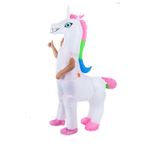 Giant Unicorn Fancy Dress Fan Inflatable Costume Suit - Close-Up Angle