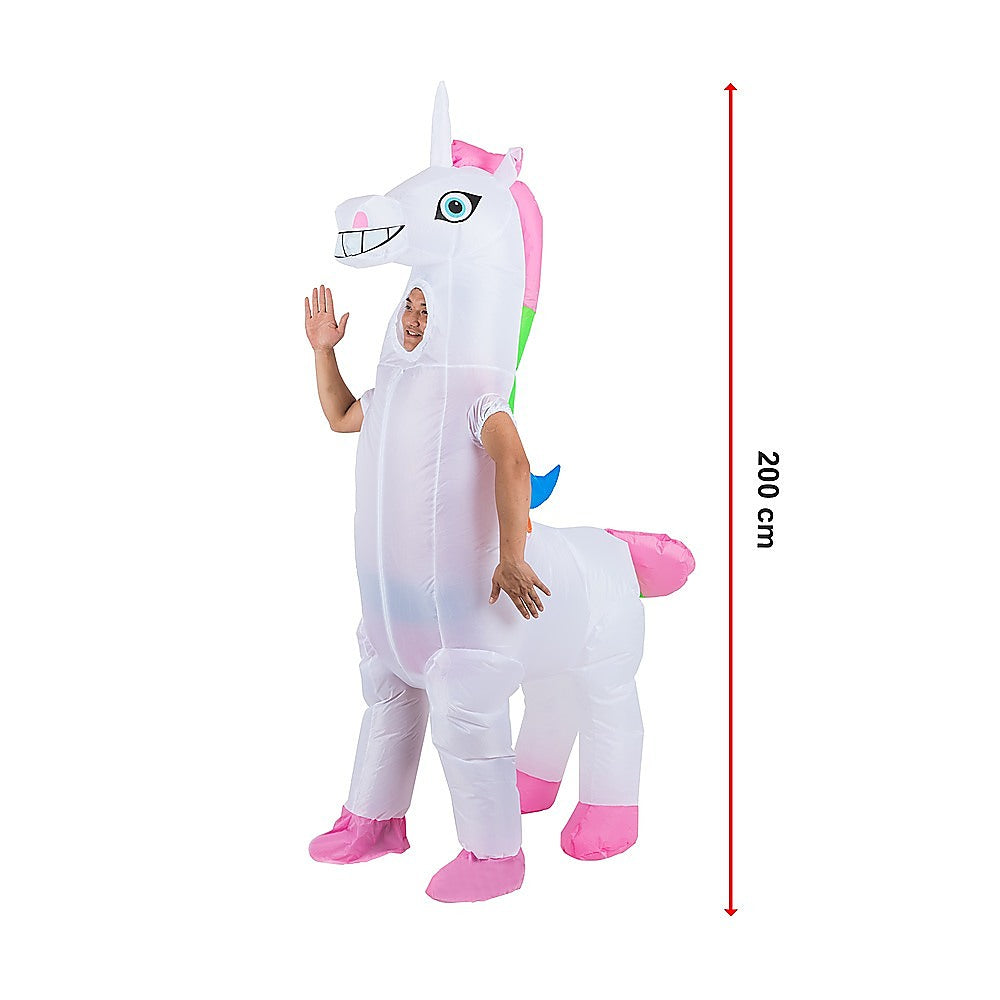 Giant Unicorn Fancy Dress Fan Inflatable Costume Suit