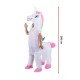 Giant Unicorn Fancy Dress Fan Inflatable Costume Suit - Extra Image