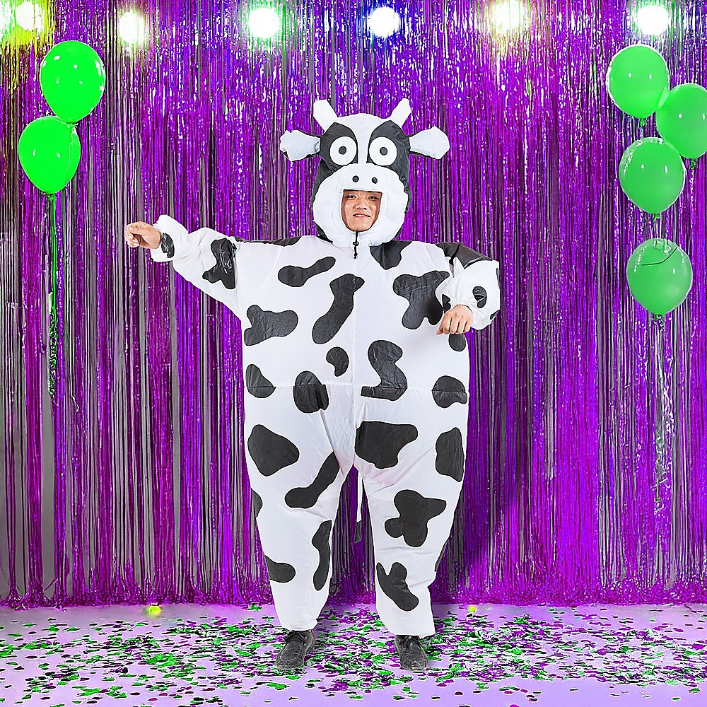 Cow Fancy Dress Fan Inflatable Costume Suit