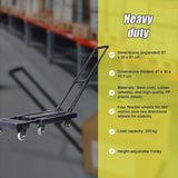 Foldable Hand Flatbed Trolley Cart 6 x 360 Degree Rotating Wheels with Maximum Load 200Kg