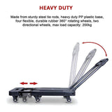 Foldable Hand Flatbed Trolley Cart 6 x 360 Degree Rotating Wheels with Maximum Load 200Kg