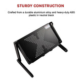 Aluminium Alloy Folding Laptop Computer Stand Desk Table Tray On Bed Mouse