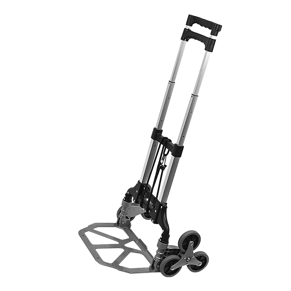 Stair Climbing Trolley 6 Wheels Aluminium Folding Hand Cart Climb Steps