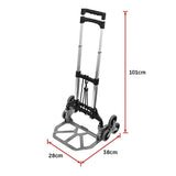 Stair Climbing Trolley 6 Wheels Aluminium Folding Hand Cart Climb Steps