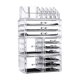 11 Drawers Clear Acrylic Tower Organiser Cosmetic jewellery Luxury Storage Cabinet