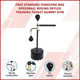 Free Standing Punching Bag Speedball Boxing Reflex Training Target Dummy Gym