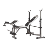 Multi Station Home Gym Weight Bench Press Leg Equipment Set Fitness Exercise - Rear View