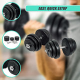 40KG Dumbbell Adjustable Weight Set - Low Angle