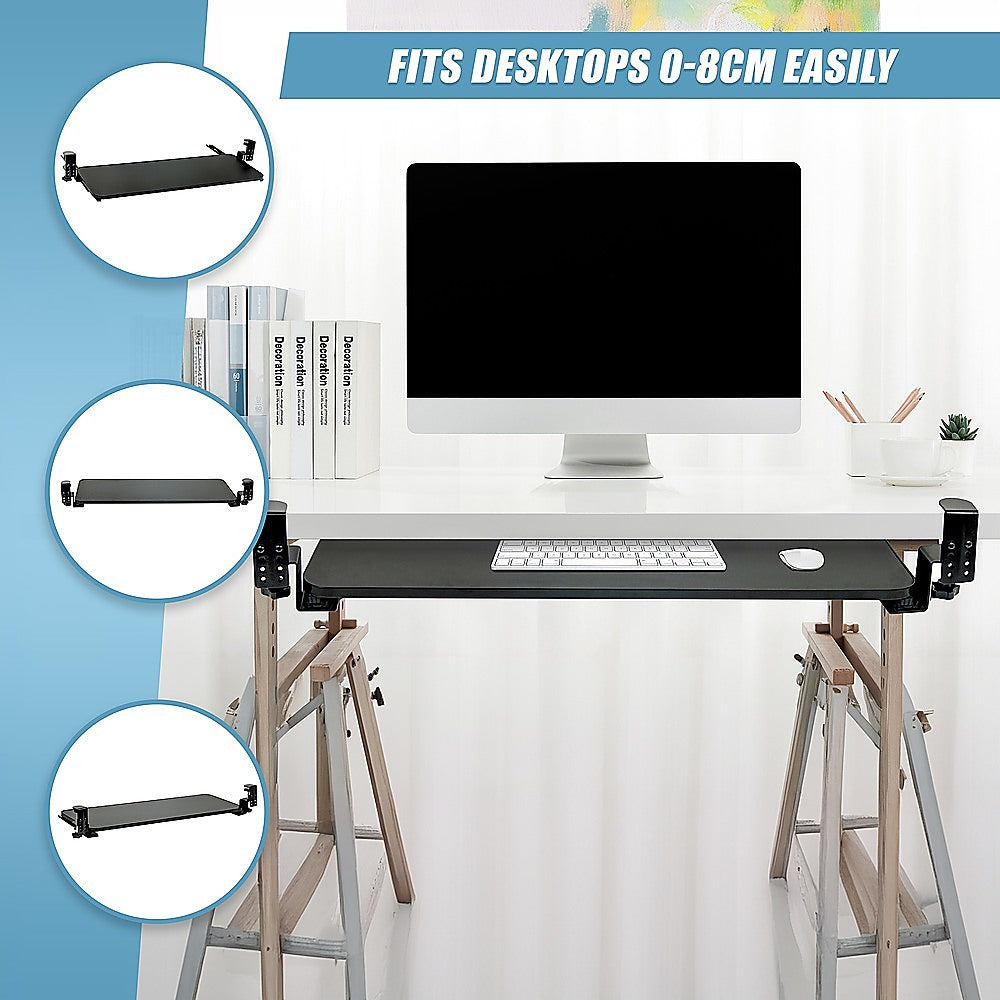 Clamp On Keyboard Tray 75cm W x 25cm D Extra Large