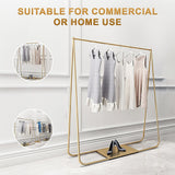 Gold Clothing Retail Shop Commercial Garment Display Rack