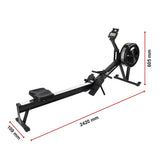 Air Rowing Machine Indoor Rower Premium Fitness Equipment - Low Angle