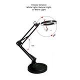 10X Magnifying Glass Desk Light Magnifier LED Lamp Reading Lamp With Base