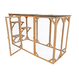 180cm Large Cat Enclosure Wooden Outdoor Cage with 3 Platforms