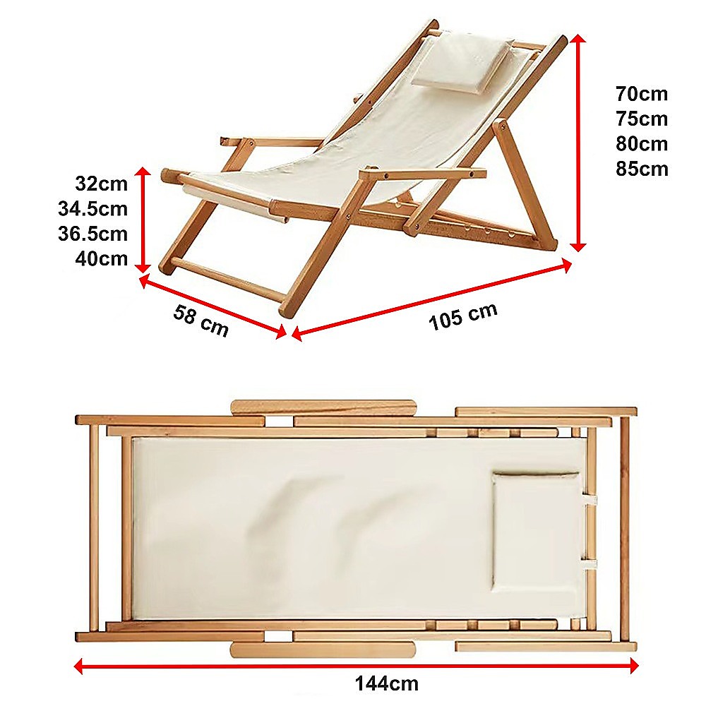 Premium Foldable Outdoor Sling Chair Patio Lounge