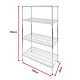 Modular Wire Storage Shelf 1200 x 450 x 1800mm Steel Shelving