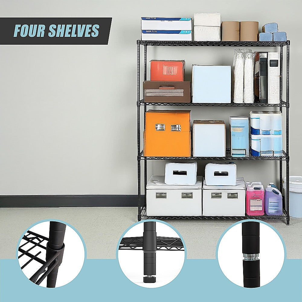 Modular Wire Storage Shelf 1200 x 450 x 1800mm Steel Shelving