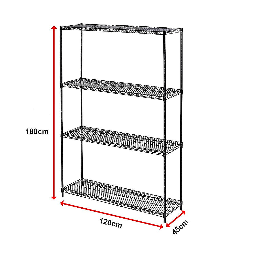 Modular Wire Storage Shelf 1200 x 450 x 1800mm Steel Shelving