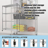 Modular Wire Storage Shelf 1200 x 450 x 1800mm Steel Shelving