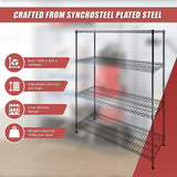 Modular Wire Storage Shelf 1500 x 600 x 1800mm Steel Shelving