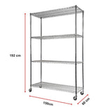 Modular Wire Storage Shelf 1500 x 600 x 1800mm Steel Shelving