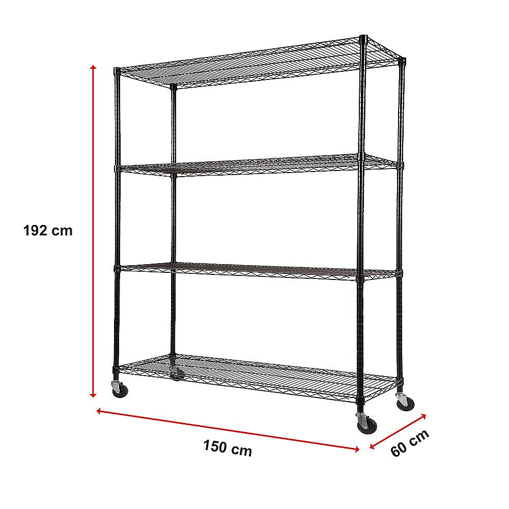 Modular Wire Storage Shelf 1500 x 600 x 1800mm Steel Shelving