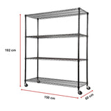 Modular Wire Storage Shelf 1500 x 600 x 1800mm Steel Shelving