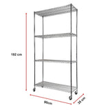 Modular Wire Storage Shelf 900 x 350 x 1800mm Steel Shelving