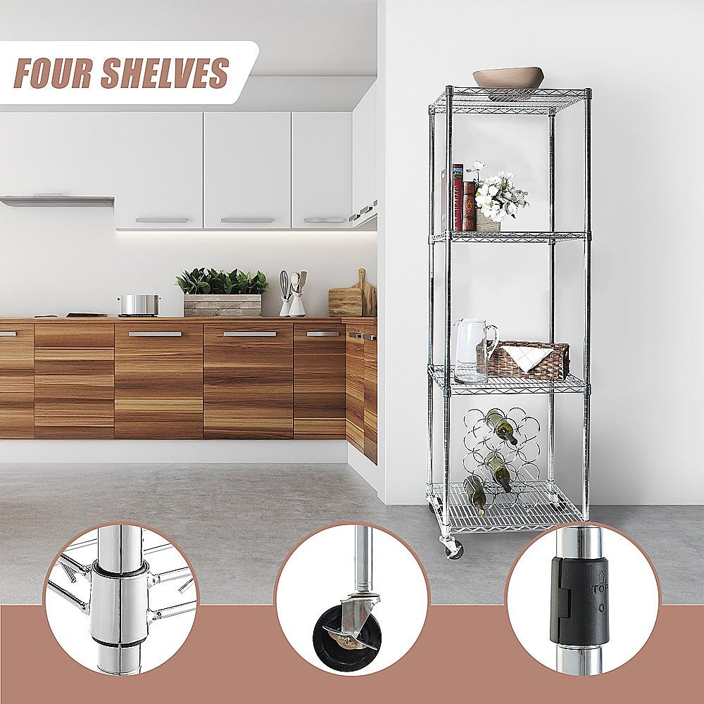 Modular Wire Storage Shelf 600 x 600 x 1800mm Steel Shelving