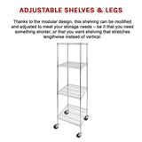 Modular Wire Storage Shelf 600 x 600 x 1800mm Steel Shelving