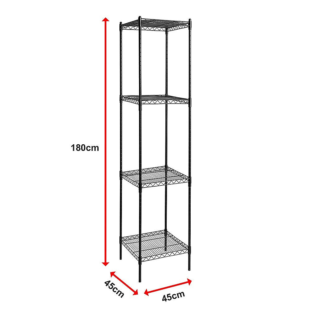 Modular Wire Storage Shelf 450 x 450 x 1800mm Steel Shelving