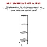 Modular Wire Storage Shelf 450 x 450 x 1800mm Steel Shelving