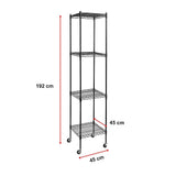 Modular Wire Storage Shelf 450 x 450 x 1800mm Steel Shelving