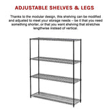 Modular Wire Storage Shelf 1200 x 600 x 1800mm Steel Shelving