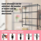 Modular Wire Storage Shelf 1200 x 600 x 1800mm Steel Shelving