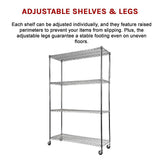 Modular Wire Storage Shelf 1500 x 350 x 1800mm Steel Shelving