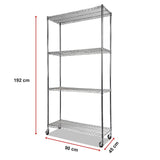 Modular Wire Storage Shelf 900 x 450 x 1800mm Steel Shelving