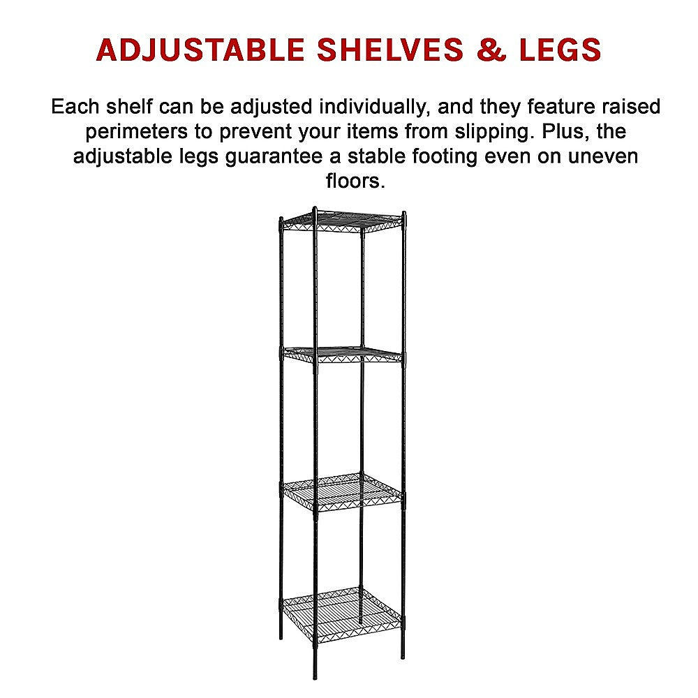 Modular Wire Storage Shelf 350 x 350 x 1800mm Steel Shelving