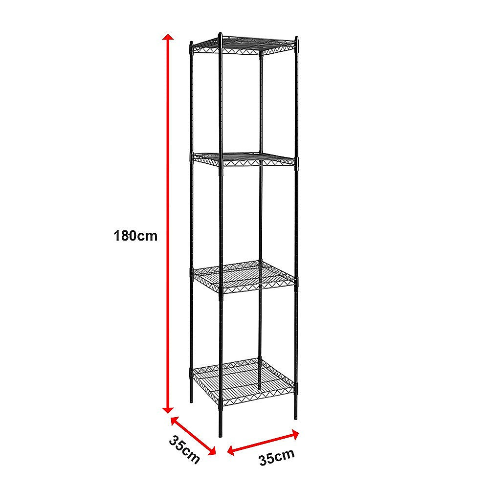 Modular Wire Storage Shelf 350 x 350 x 1800mm Steel Shelving