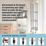 Modular Wire Storage Shelf 350 x 350 x 1800mm Steel Shelving