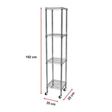 Modular Wire Storage Shelf 350 x 350 x 1800mm Steel Shelving