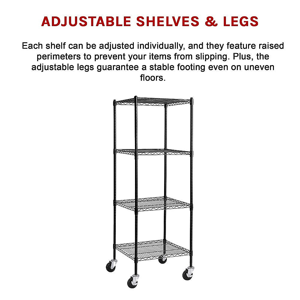 Modular Wire Storage Shelf 350 x 350 x 1800mm Steel Shelving