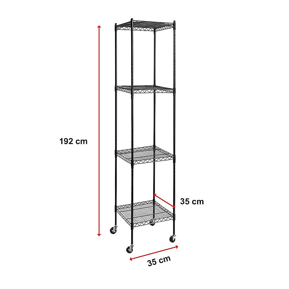 Modular Wire Storage Shelf 350 x 350 x 1800mm Steel Shelving