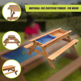 Sand & Water Wooden Picnic Table